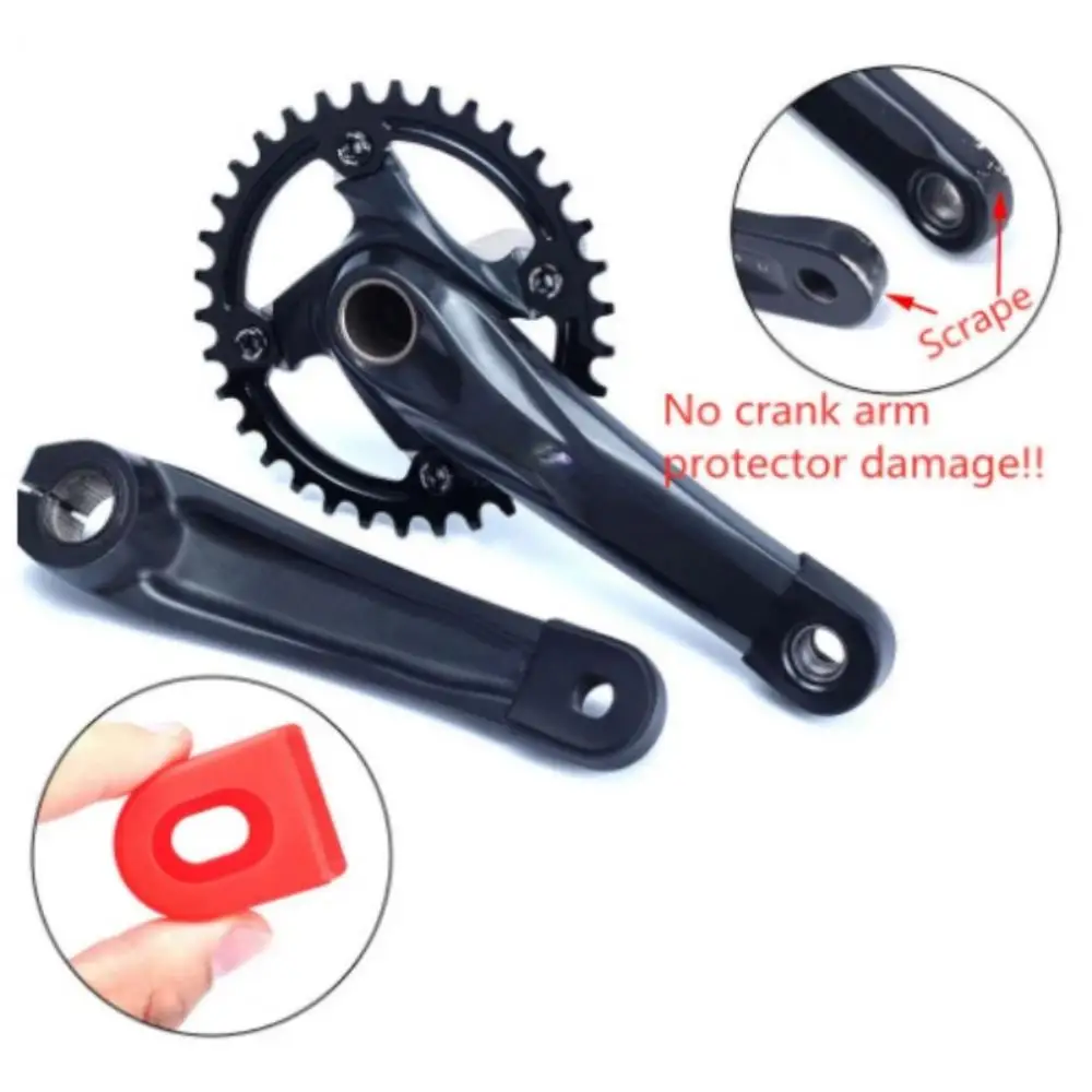 DOMEN Bicycle Silicone Crank Arm Protector Cover Bicycle Sleeve Pedal Crankset Bike Crankset Protective Caps Bicycle Accessories
