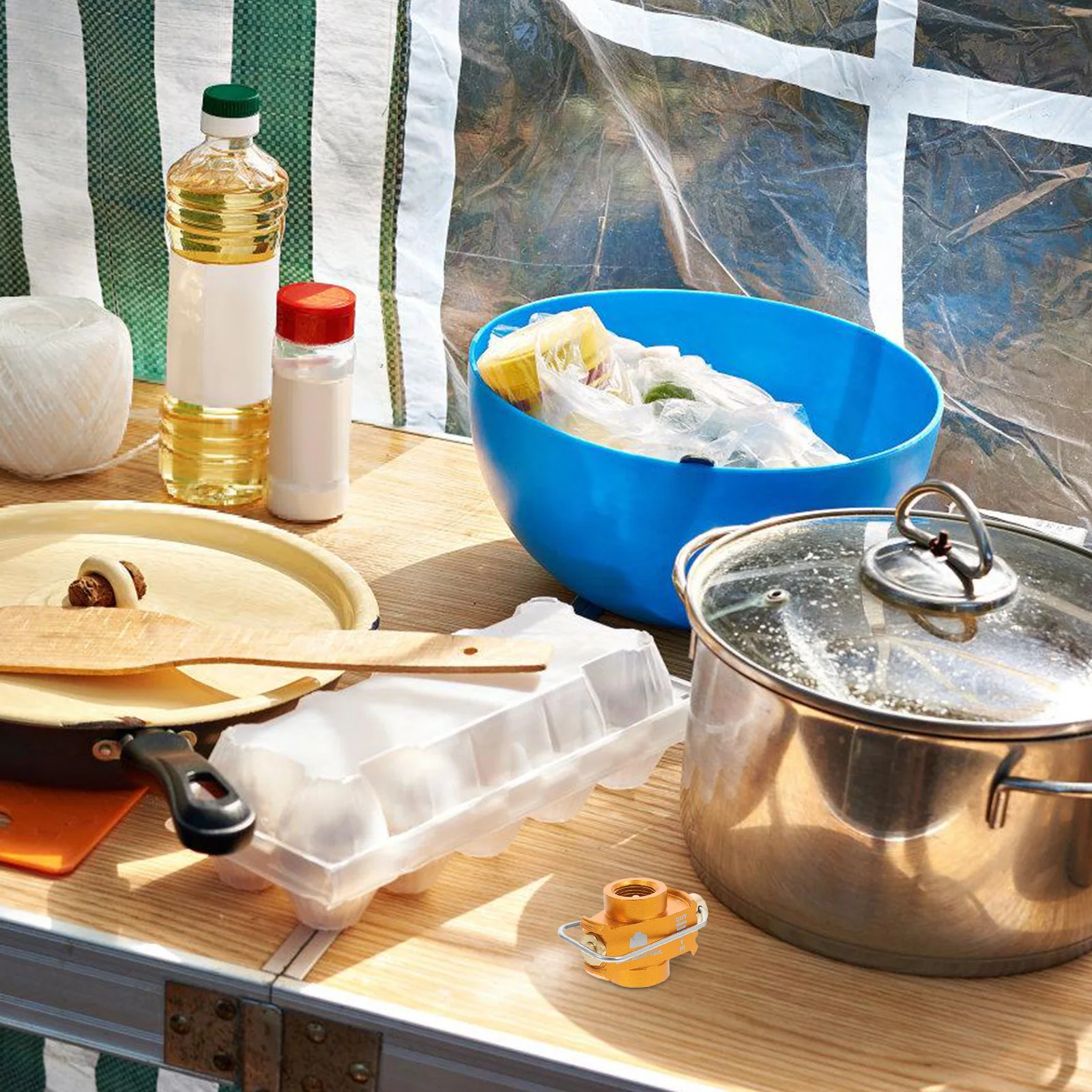 

Hiking Stove Fuel Adapter Gas Canister Converter 1L Input En417 Valve Output Propane Tank Input Adapter Camping Gear