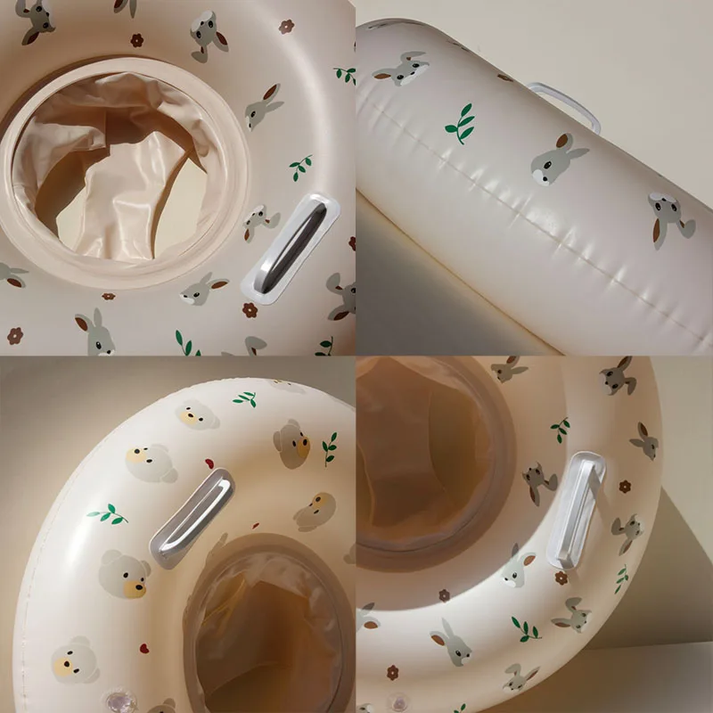 2025 Konijn Beer Zwemcirkel Milieubescherming PVC Zwemcirkel Eenvoudige en draagbare opblaasbare zwemcirkel