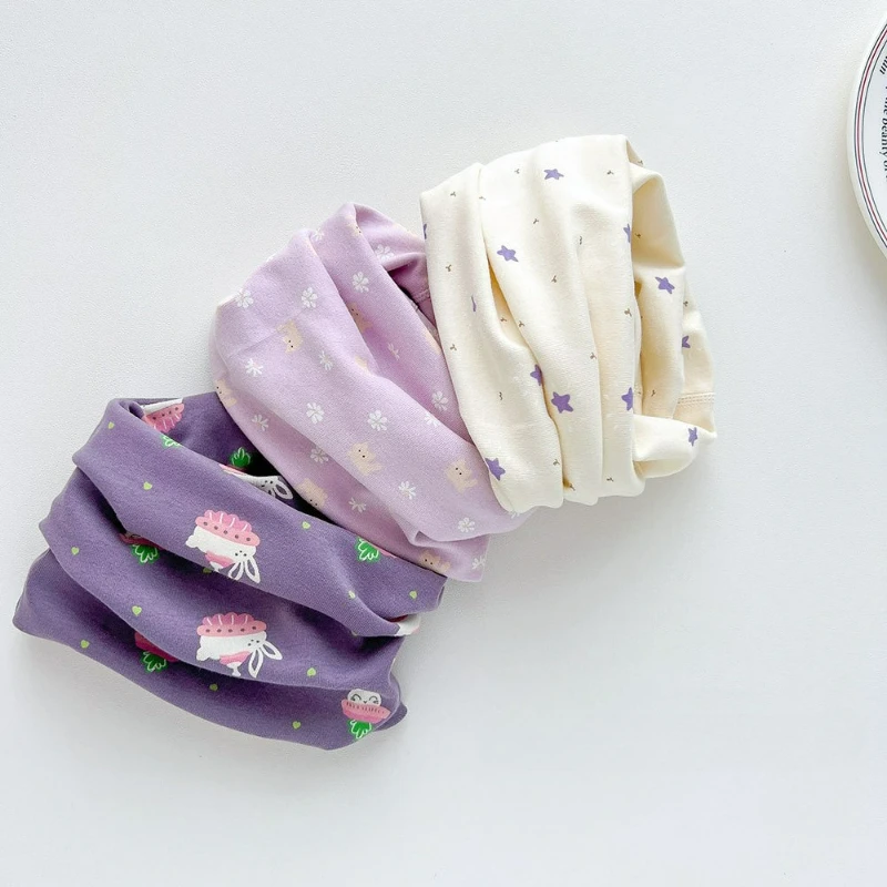 

INS Pure Cotton Seamless A-Class Neck Warmer Windproof and Warm Children's Baby Scarf Korean Style Infant Neck Protector