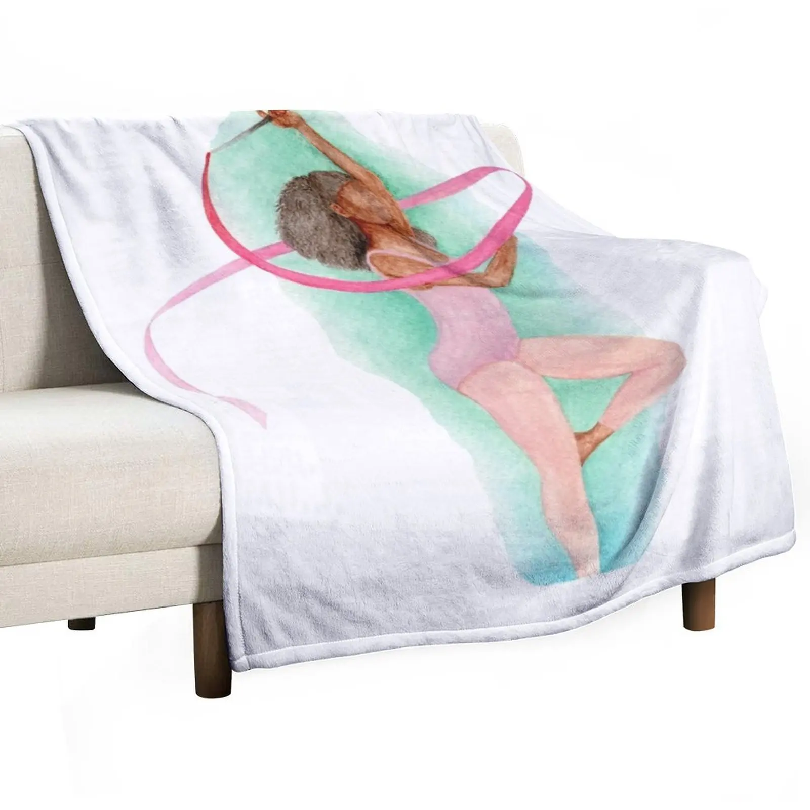 Ballerina/Gymnast Girl Throw Blanket Picnic Decorative Sofas Quilt bed plaid Blankets