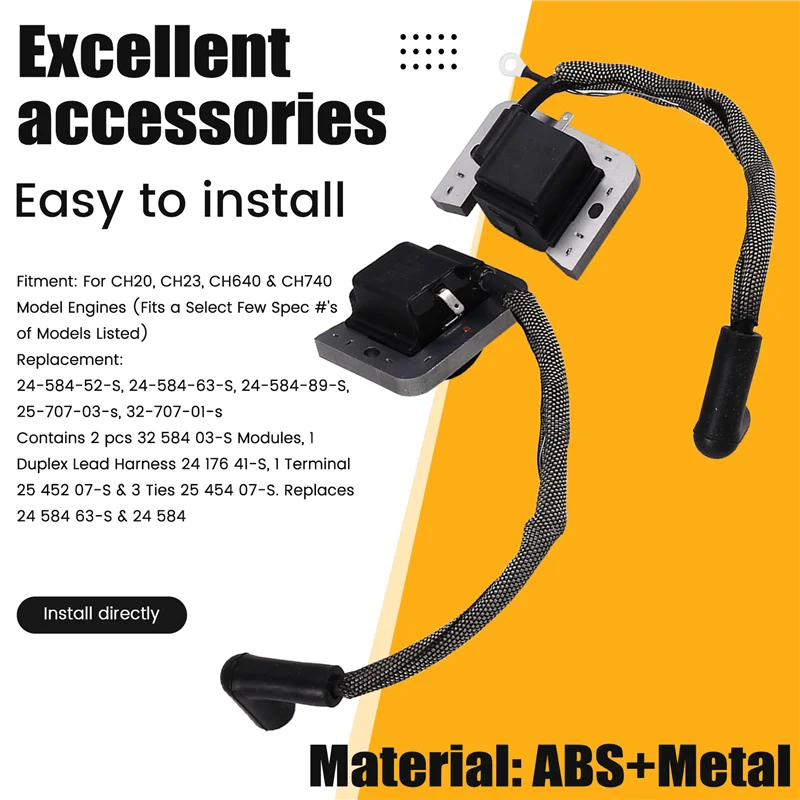 

AR-2PCS 32-707-01-S Ignition Coil For Kohler Engine SV735-0017 SV710-740 SV810-840