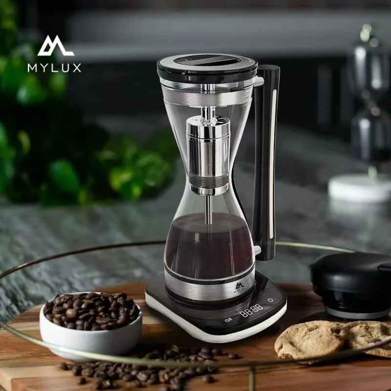 Fully Semi-automatic Coffee Maker Household Small Hourglass Coffee Pot Siphon American All-in-one Machine Electric Mocha Pot