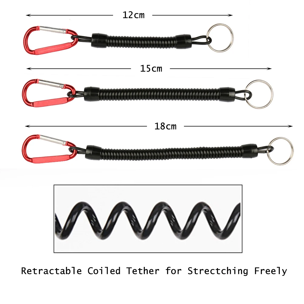 Cordón Retráctil en Espiral Goture con Mosquetón para Pesca - imagen 3