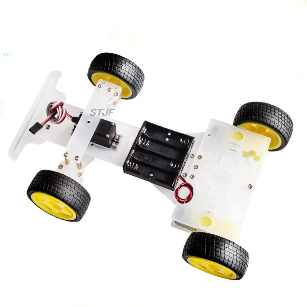 Steering engine 4 wheel 2 Motor Smart Robot Car Chassis kits DIY with 3003