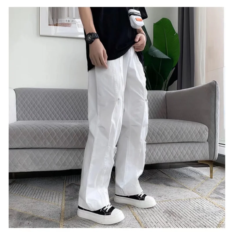 

Mens Jogger Pants Slim Fit Workout Trousers Multi Zippers Casual Skinny Sweatpants