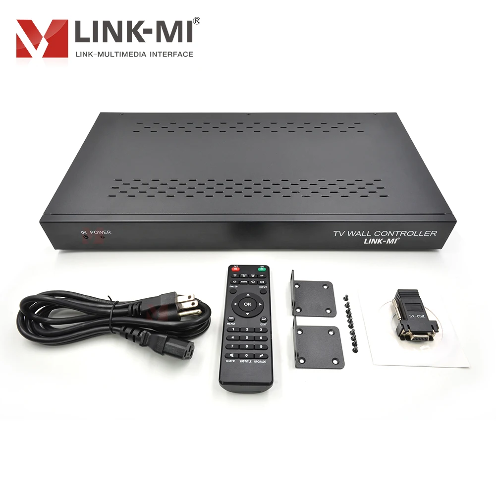 3x4 Video Wall Controller 1080P with Zoom Function, HDMI/DVI/VGA/USB Input, front panel buttons,remote/RS-232/central Control