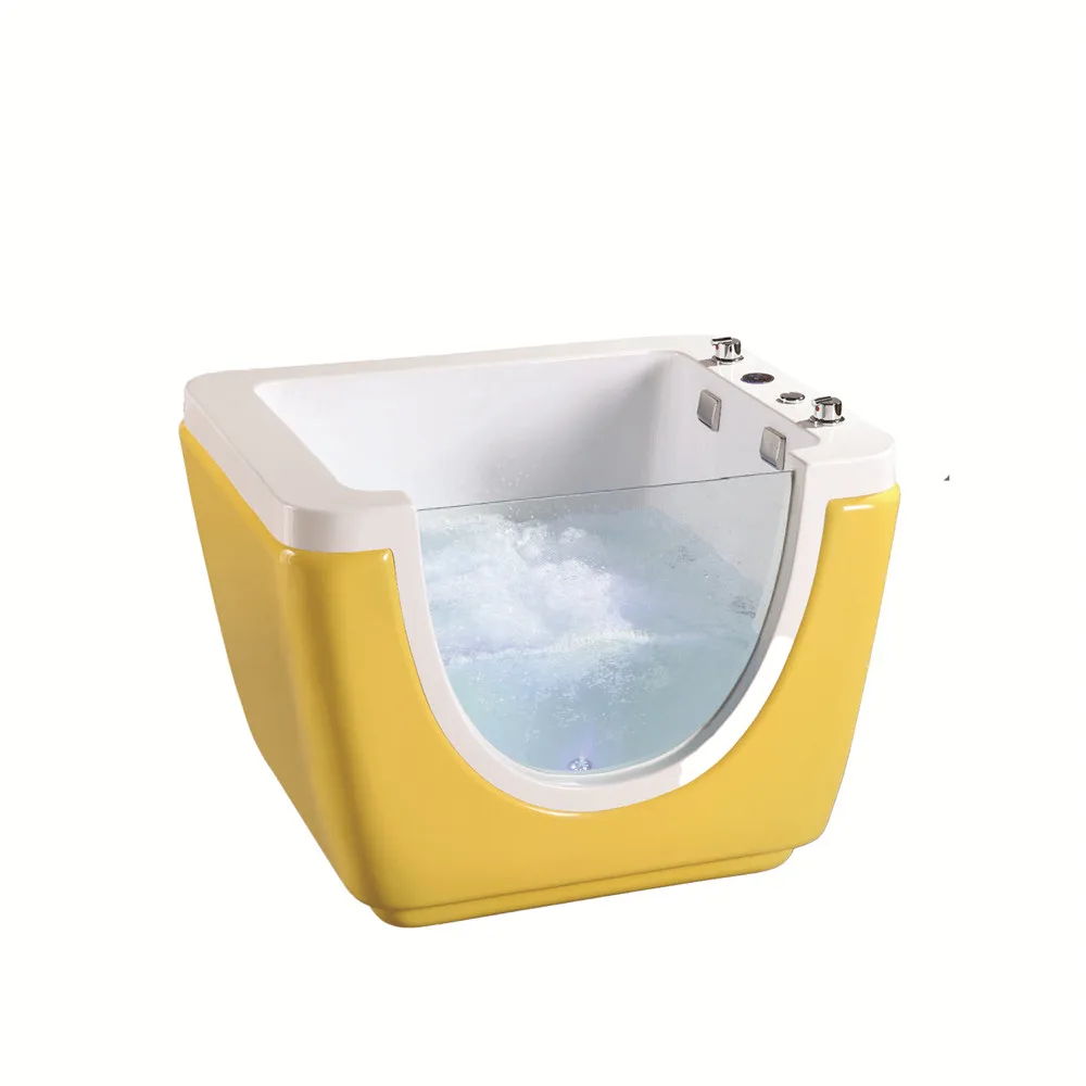 Acrylic Bathtub Yellow Bathtub Excellent Price Hot Sale Acrylic Sanitary Ware Bath Tub Round Bathtub for Kid