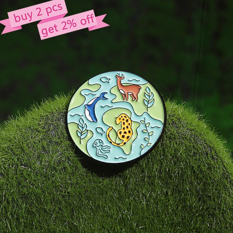 IS NO PLANET B Pines Lapel Badges CartoonFunny Jewelry Gift for Friends Protect The Earth Enamel  Brooch Custom THERE