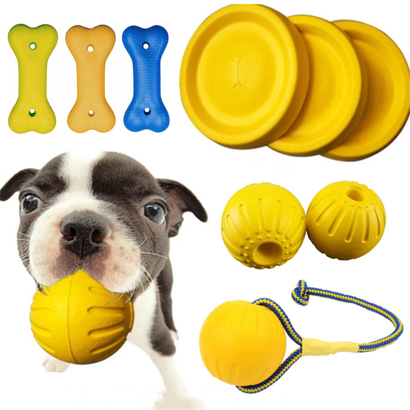 Training Pet Toy Dog Ball Bite Resistant EVA Foam Rubber Water Buoy Air Throwing Wearing Rope Elastic Ball Dogs Toys