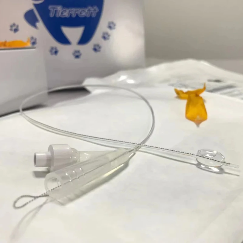 

Urinary Catheter Foley Pet Cat Dog 3.5FR Long Time Indwelling Close End Urine Retention Bladder Lavage Relief