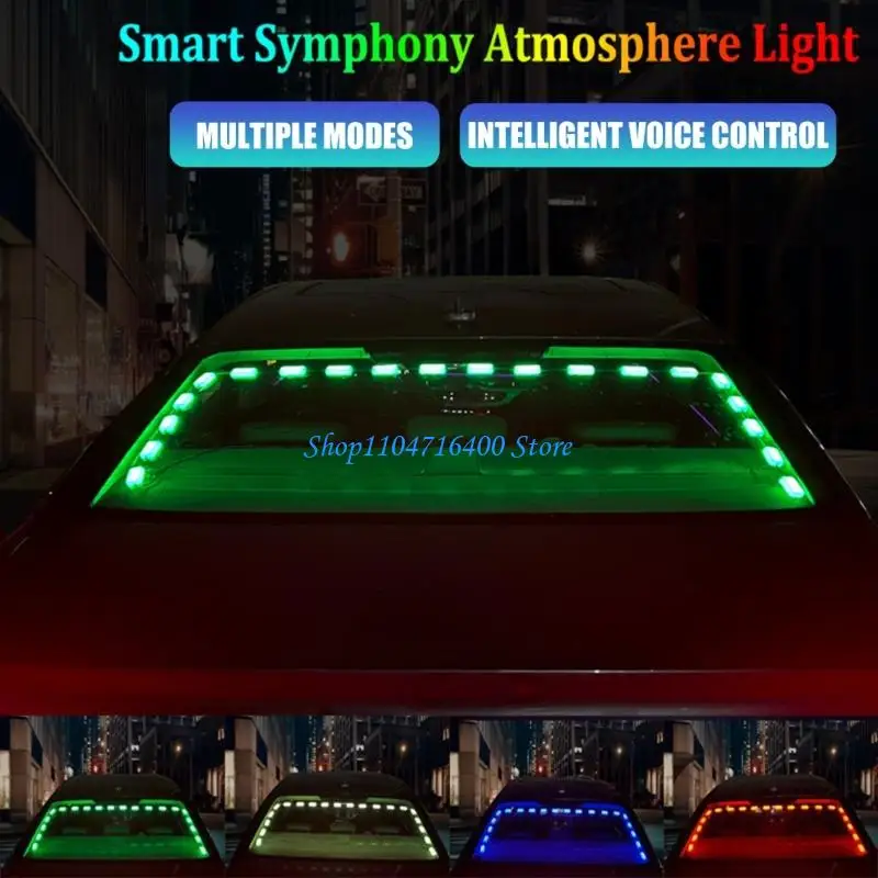 

y1gd Universal Car Trunk Light Strips for Cars SUVs MPVs Sound Activated