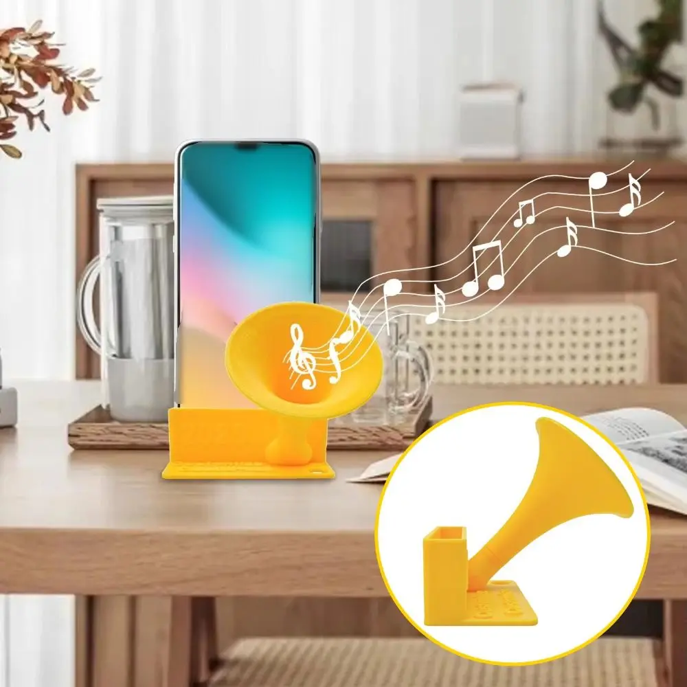 Divertente supporto per altoparlante per telefono Altoparlante per telefono cellulare creativo in plastica Antiscivolo Leggero Amplificatore audio per cellulare Uso domestico