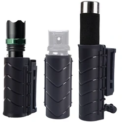 Tactical Baton Pouch Pepper Spray Pouch Holder Molle Clip Open Top Duty Mace Spray Holster Flashlight Case Hunting Accessories