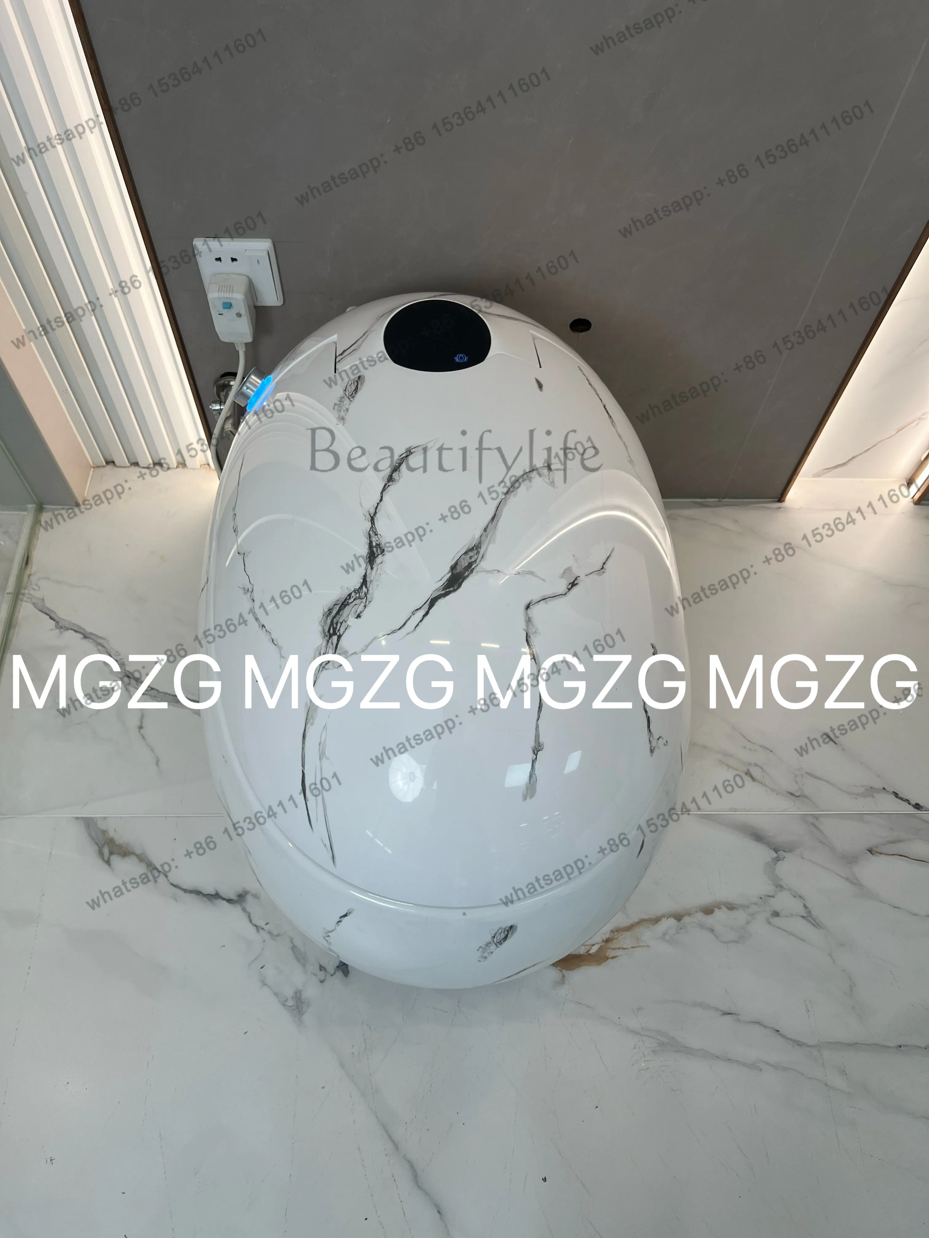 Retro home imitation marble pattern smart toilet automatic no water pressure toilet