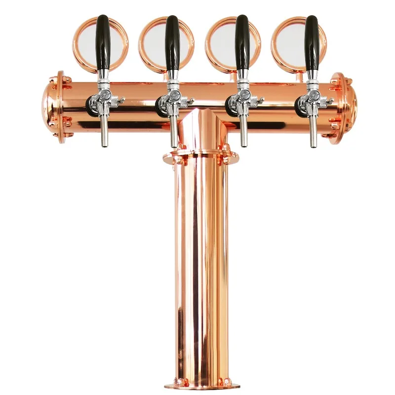 Beer machine, T-shaped Y-shaped door type with light tower, DIY bar draft machine, thickened stainless steel，durable