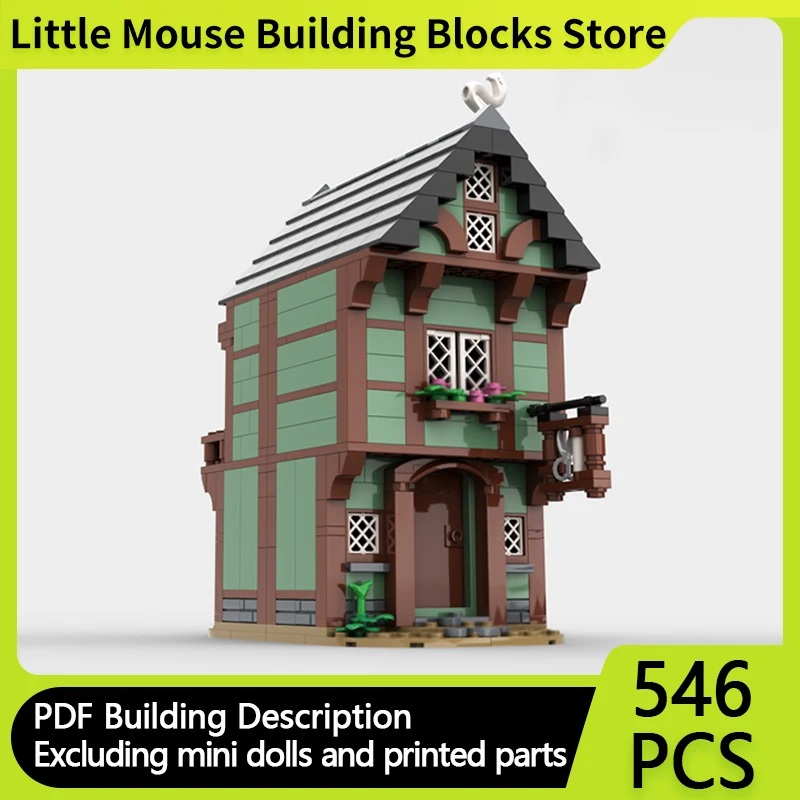 

Средневековый замок, модель MOC, строительные кирпичи, городский дом, строительство, модульная технология, подарки, праздник, сборка, детские игрушки, костюм