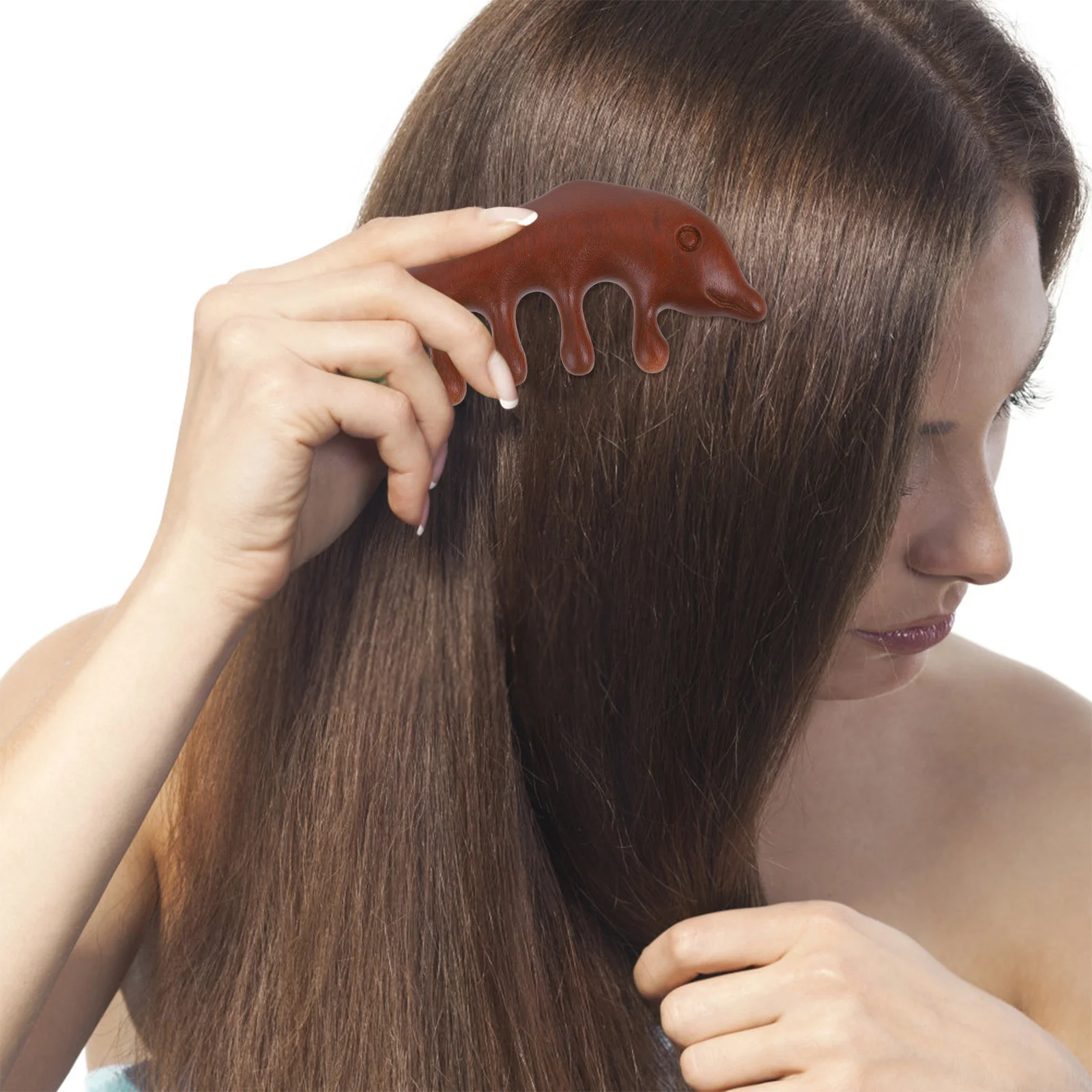 

Wooden Dolphin Massage Comb Sandalwood Head Scalp Massager Tool Manual Wide Tooth Hair Massage Gua Sha Comb for Neck Back Face