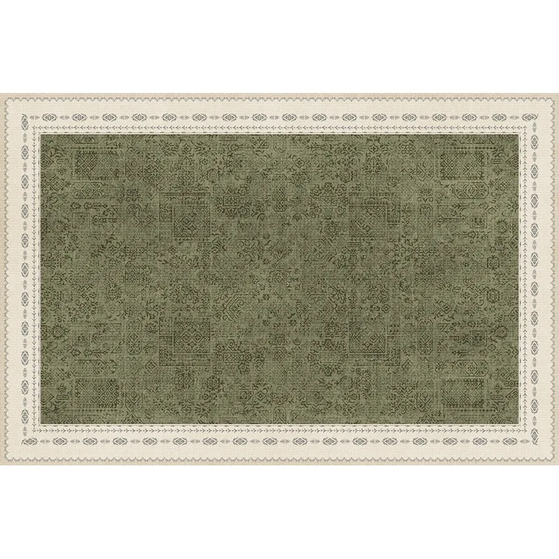 Washable Carpet Living Room Green New Double Layer Mat