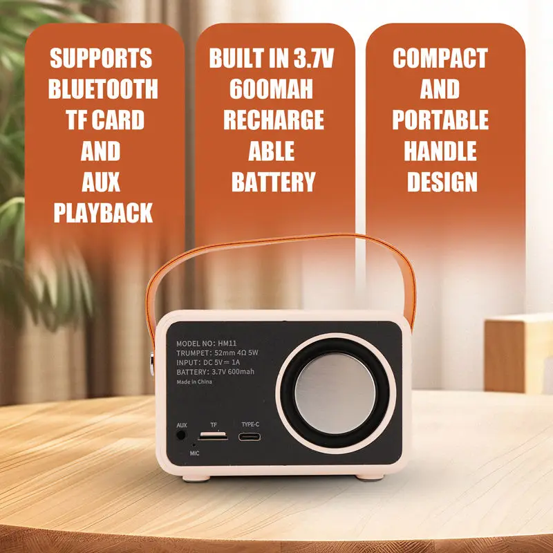 HFES Bluetooth Speaker Portable Sound Speaker Music Wireless Radio FM Mini Blootooth Audio