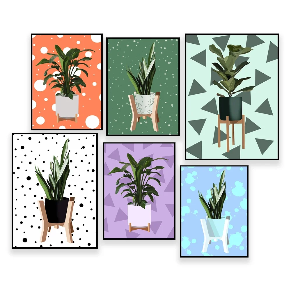 Line Art Plant Print, Plant Lover Gift, Unusual Botanical, Tropical Boho, Contemporary Modern Drawing,  Indoor Quirky