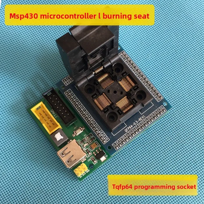 MSP430 Emulator Burner Block FET430UIF Microcontroller Programmer TQPF64 Programmer Adapter Block