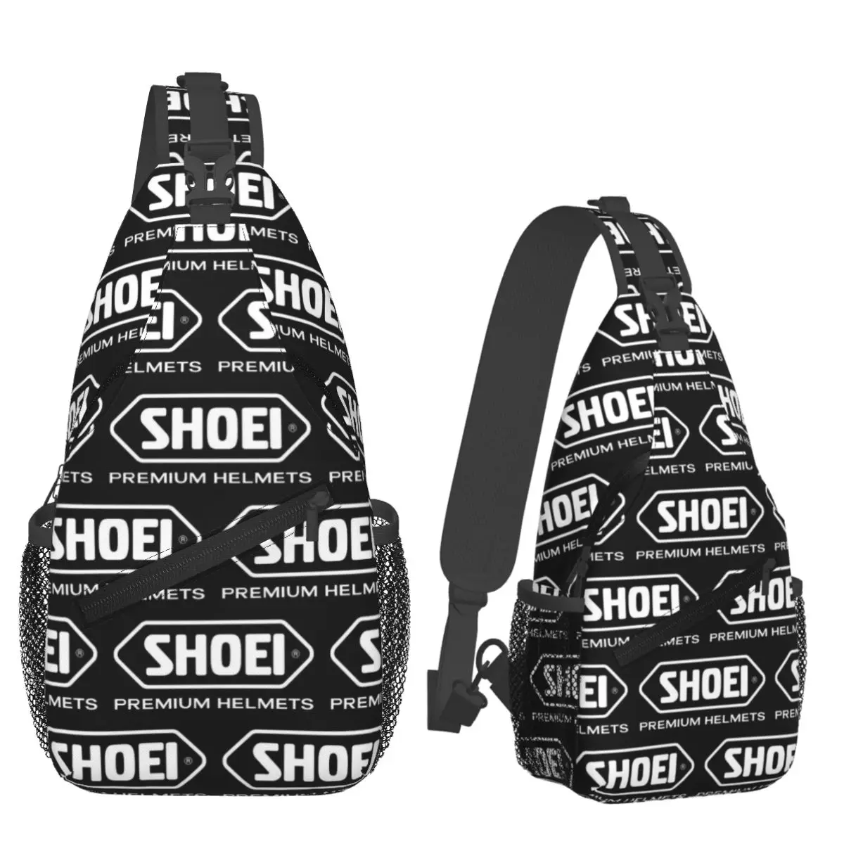 Shoei Motorcycle Helmets Chest Bag Men Sling Crossbody Backpack Chest Bag Traveling Hiking Daypack Shoulder Bag