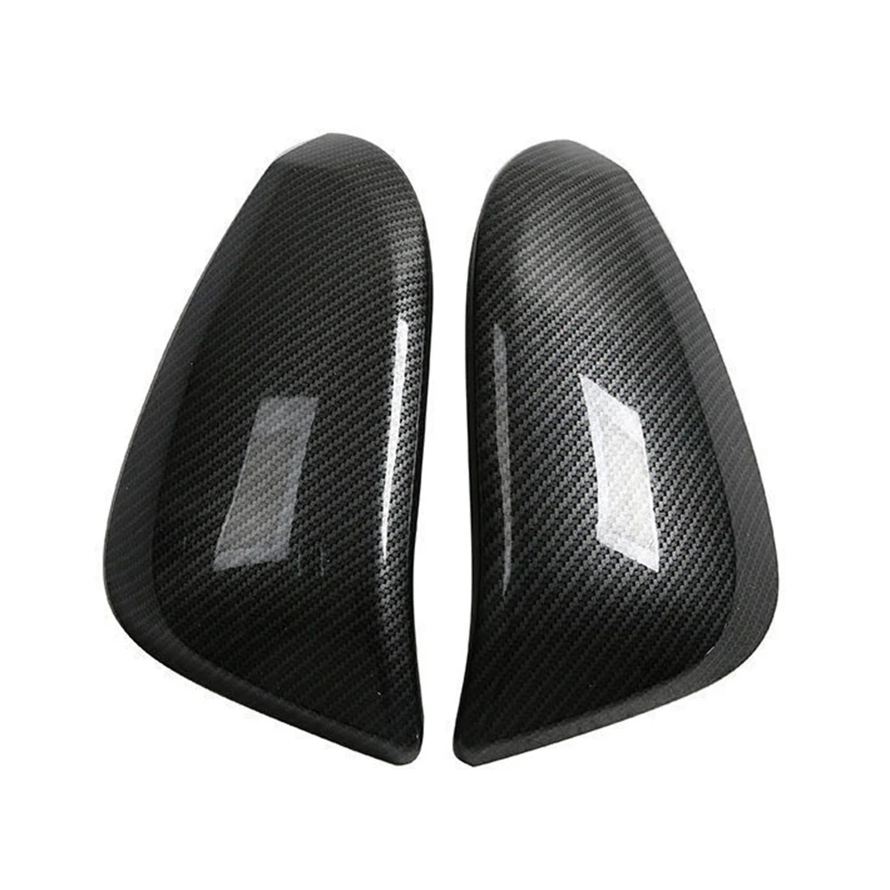 2Pcs Carbon Fiber ABS Car Side Door Rearview Mirror Cover Trim For Toyota Hilux Revo 2015 2016 2017 2018 2019 2020 2021 2022