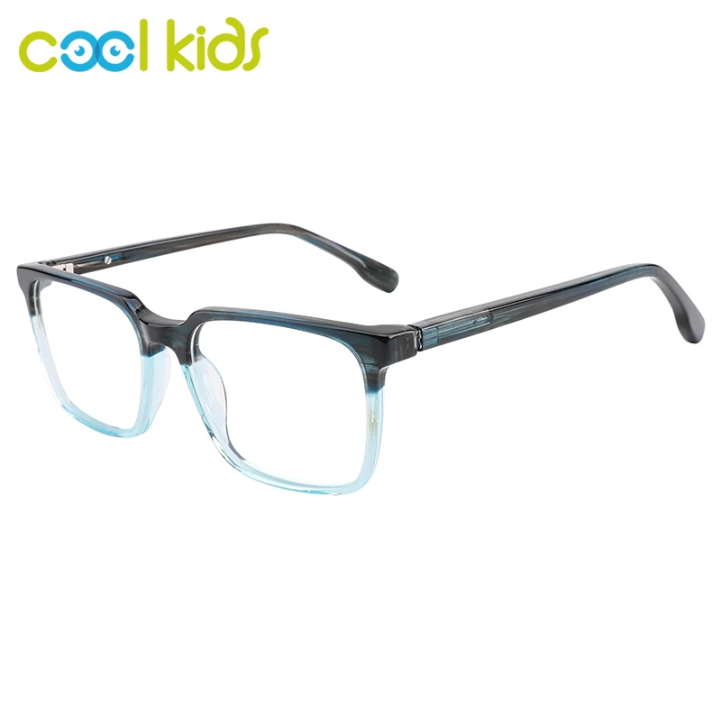 COOLKids Optical Children Glasses Rectangle Frames Acetate Boys and Girls Wooden Effect Color Frames Child Eyeglasses in 3 Color