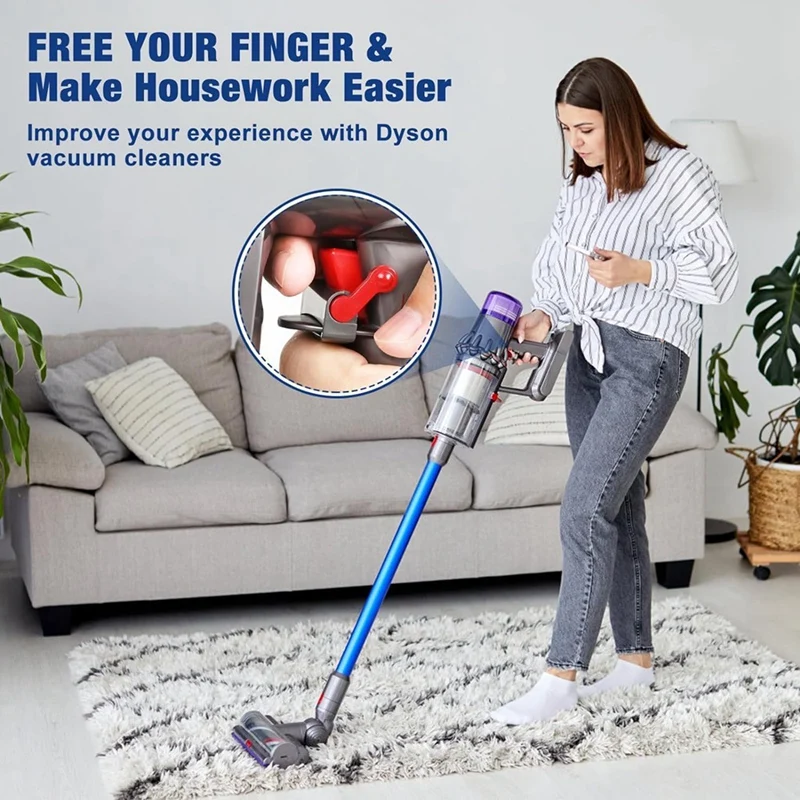 Para dyson v7 v8 v10 v11 v15 peças de aspirador de pó bloqueio de gatilho traceless sem riscos acessório de escova de poeira