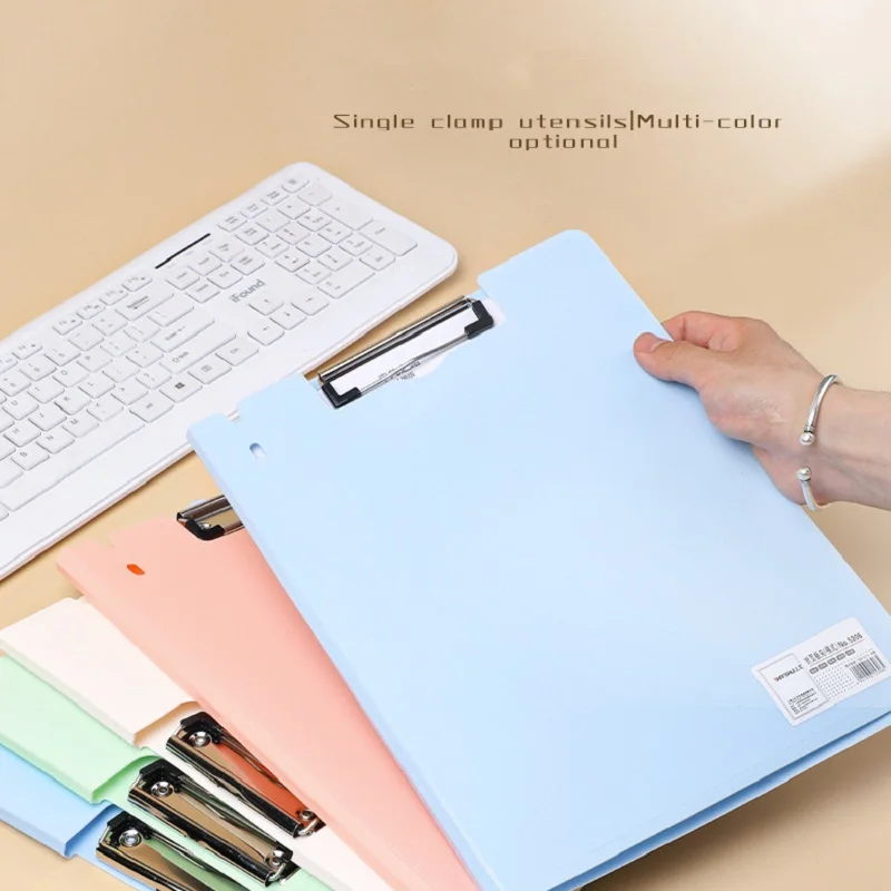 A4 منظم ملفات المستندات كليب مجلس حامل ملف الطالب اللوازم المكتبية مجلد تخزين الورق الحافظة حافظة مستندات #3