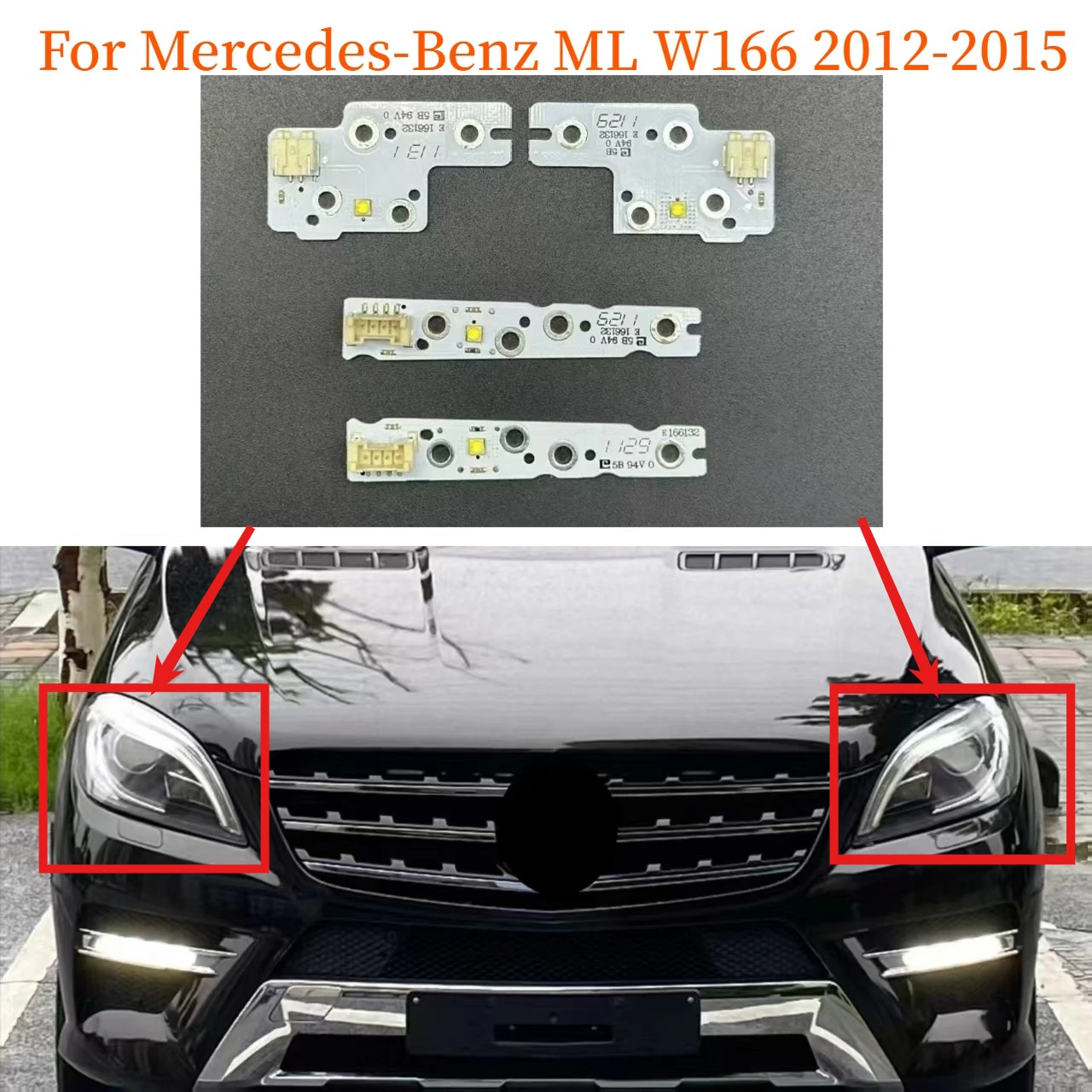 

New White DRL Light Source Board Chip Circuit Control Board For Mercedes-Benz ML W166 2012-2015 Car Replacement Accessories