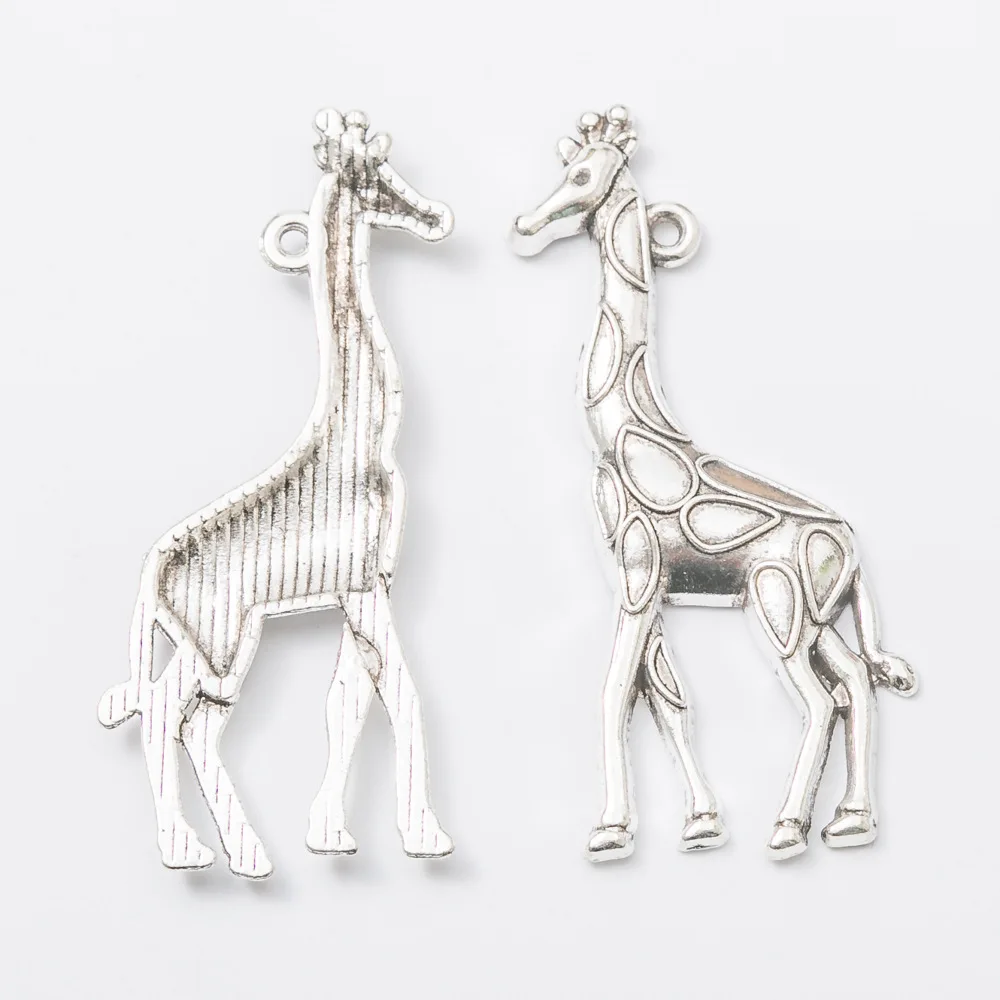 

50pcs/lot DIY Mix Jewelry Accessories Alloy Retro Giraffe Shaped Pendant For Charms Phone Bracelet