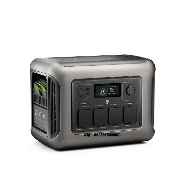 Portable Power Station AC Outlet and Light Emitting Diode Flashlight Fast Charging Silent Solar Generator for Emergenc