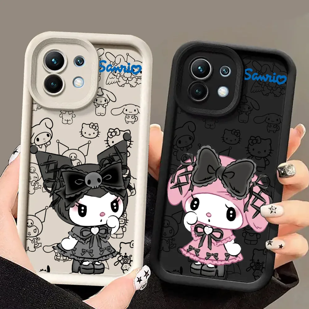 Phone Case For Xiaomi 14T 14 13T Pro 12 13 11 Lite POCO F3 F5 X3 X5 X6 M5s M6 Pro Shockproof Cover Japanese Ainme Sanrio Cartoon