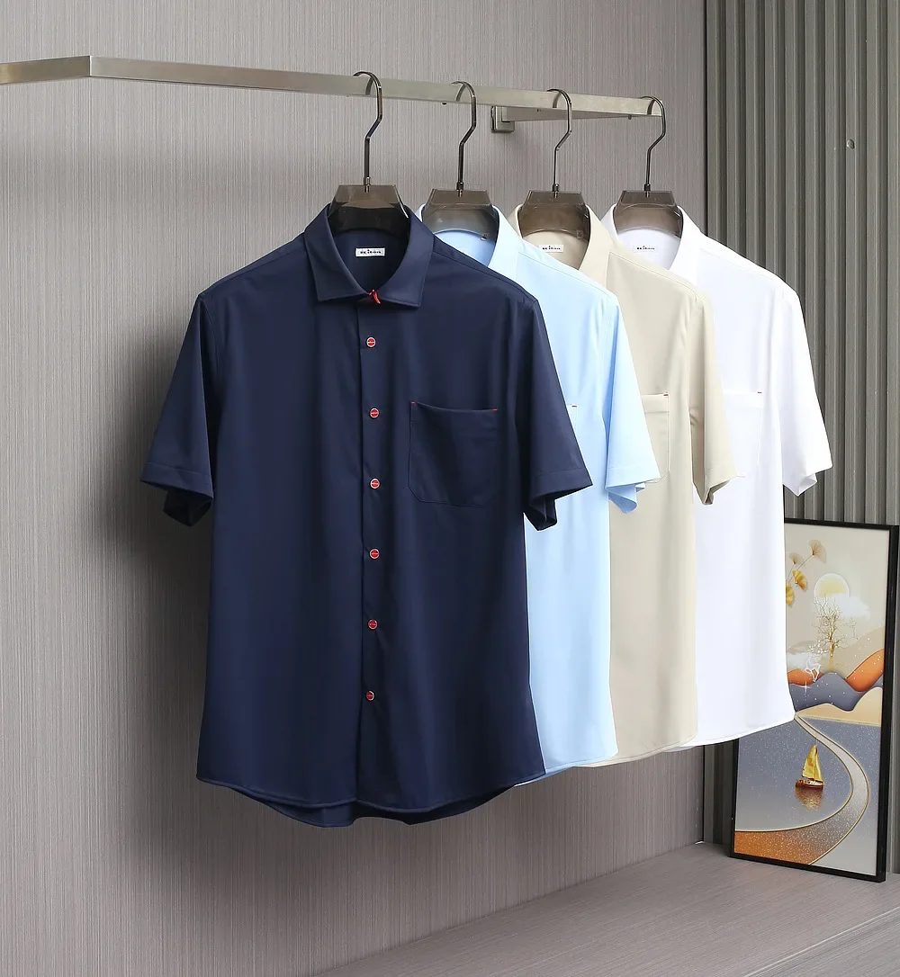 KITON Spring/Summer 26 Men's Fashion Business Casual Short Sleeve Shirt
