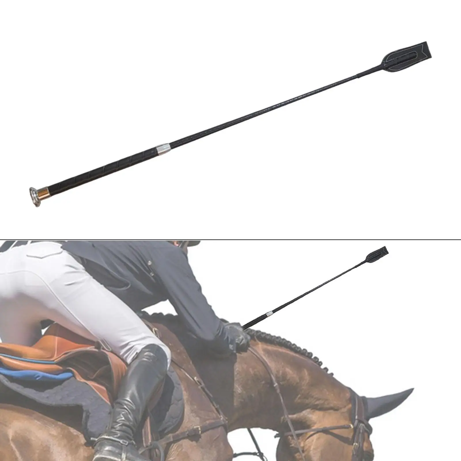 

Horse Whip Waterproof Livestock Management Portable, Comfortable Grip, Riding Crop for Horse Riding ,Equipment Riding Whip
