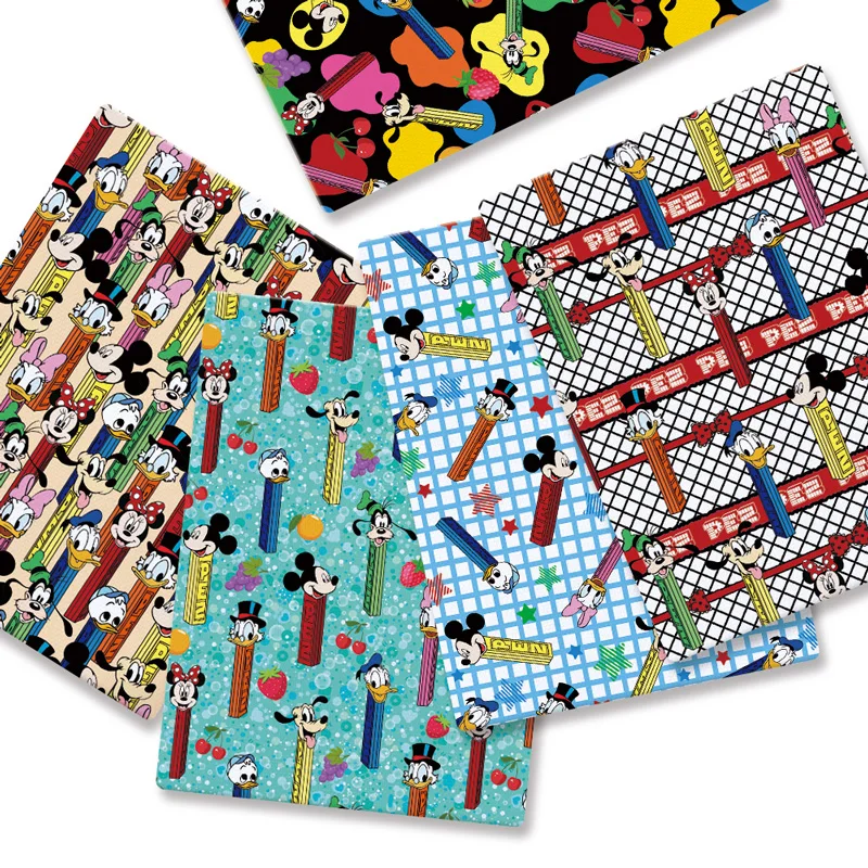 Disney-tela estampada de dibujos animados de pez para niños, ropa de costura hecha a mano, patchwork, acolchado, para el hogar, 140cm