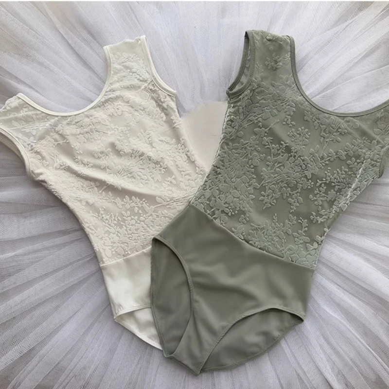 

Women Ballet Dance Leotard Adult Chinese Style Gymnastics Bodysuits Female Spliced Training Clothes Elegant Ballet Dancewear