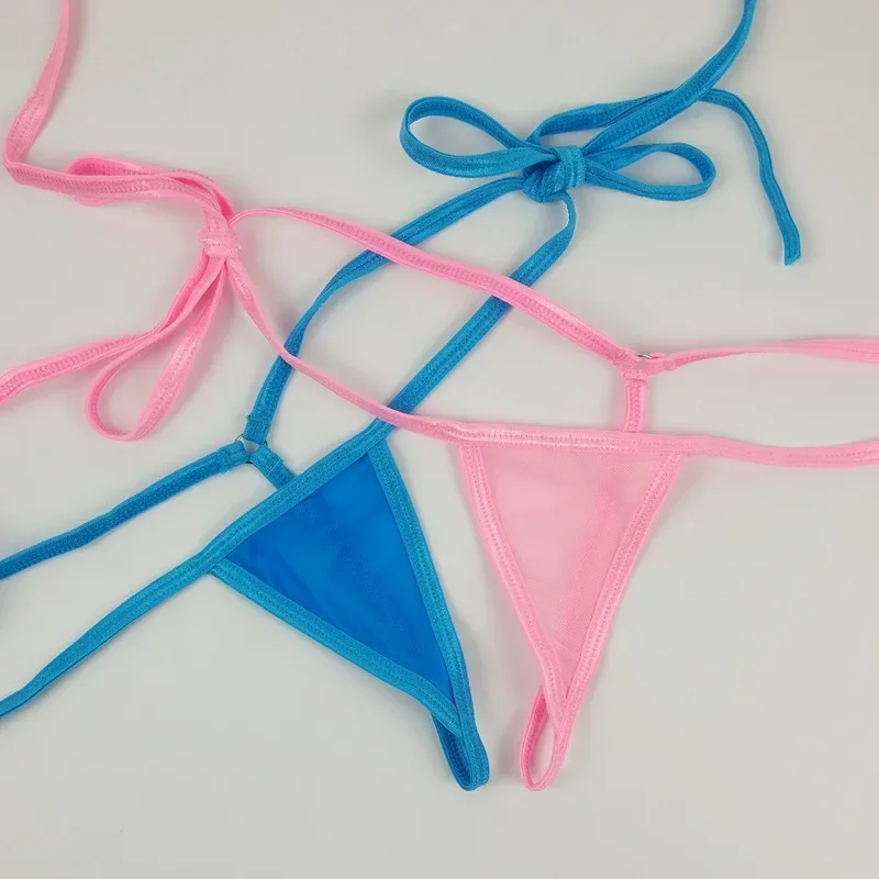 Sexy Micro Bikini Perizoma Delle Donne Dalla Fasciatura di Nuotata G Stringhe Della Spiaggia Bagno di Sole Costume Da Bagno Tanga Gonne e Pantaloni