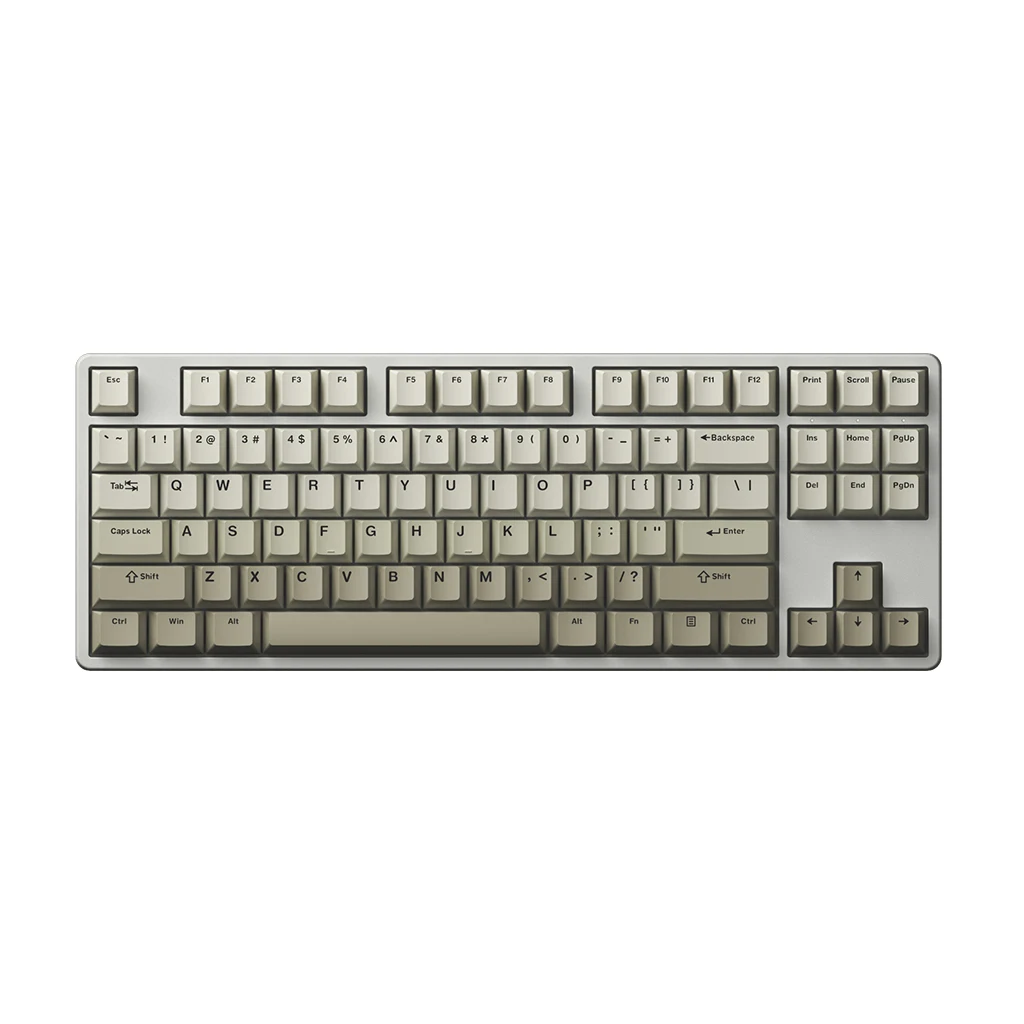 Akko Warm Grey Keycaps Set 132-key Cherry Profile Keycap Set PBT Double-shot Full Key caps zestaw do niestandardowej klawiatury mechanicznej MX