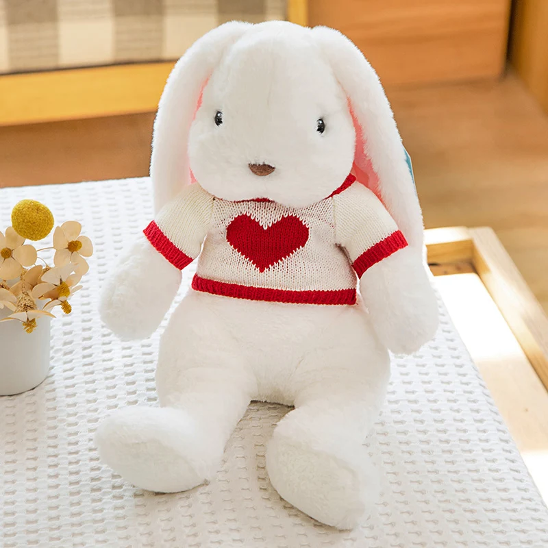 Zu-エミュレーションうさぎかわいいウサギのぬいぐるみ、ニット