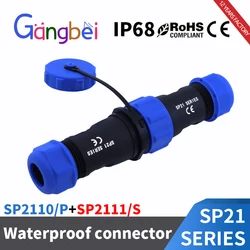 SP21 Aviation Male/Female docking plug Socket SP2110P SP2111S  IP68 waterproof connector Gangbei