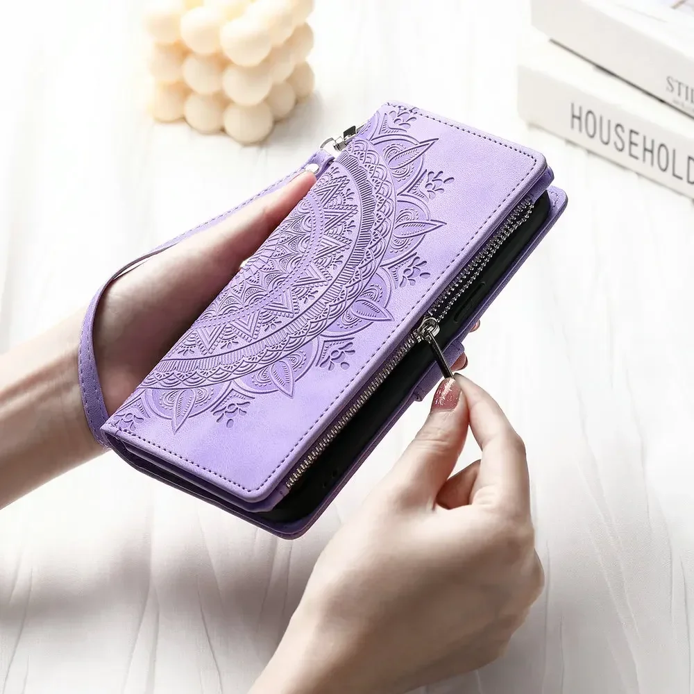 S 23 S24 S26 Ultra 5G Leather Case for Samsung Galaxy S25 Ultra Flip Cover Zip Book Funda S26 Ultra 26 Plus S23 FE Wallet Etui