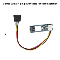 M2 TO SATA M.2 NGFF SATA to 7Pin SATA Horizontal Converter Adapter Card+4Pin Power Cable