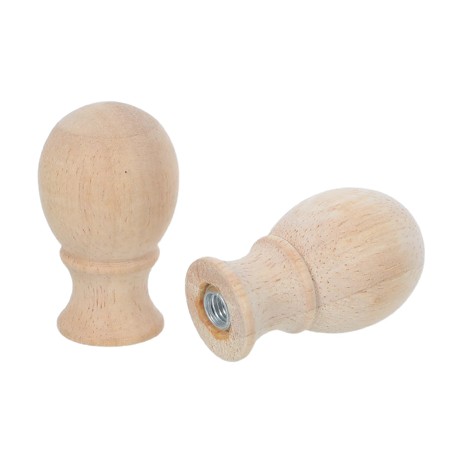 2Pcs Wood Ball Finial Caps for Lampshade Harp Holders Decorative Lamp Finials for Table Floor Lamp Accessories
