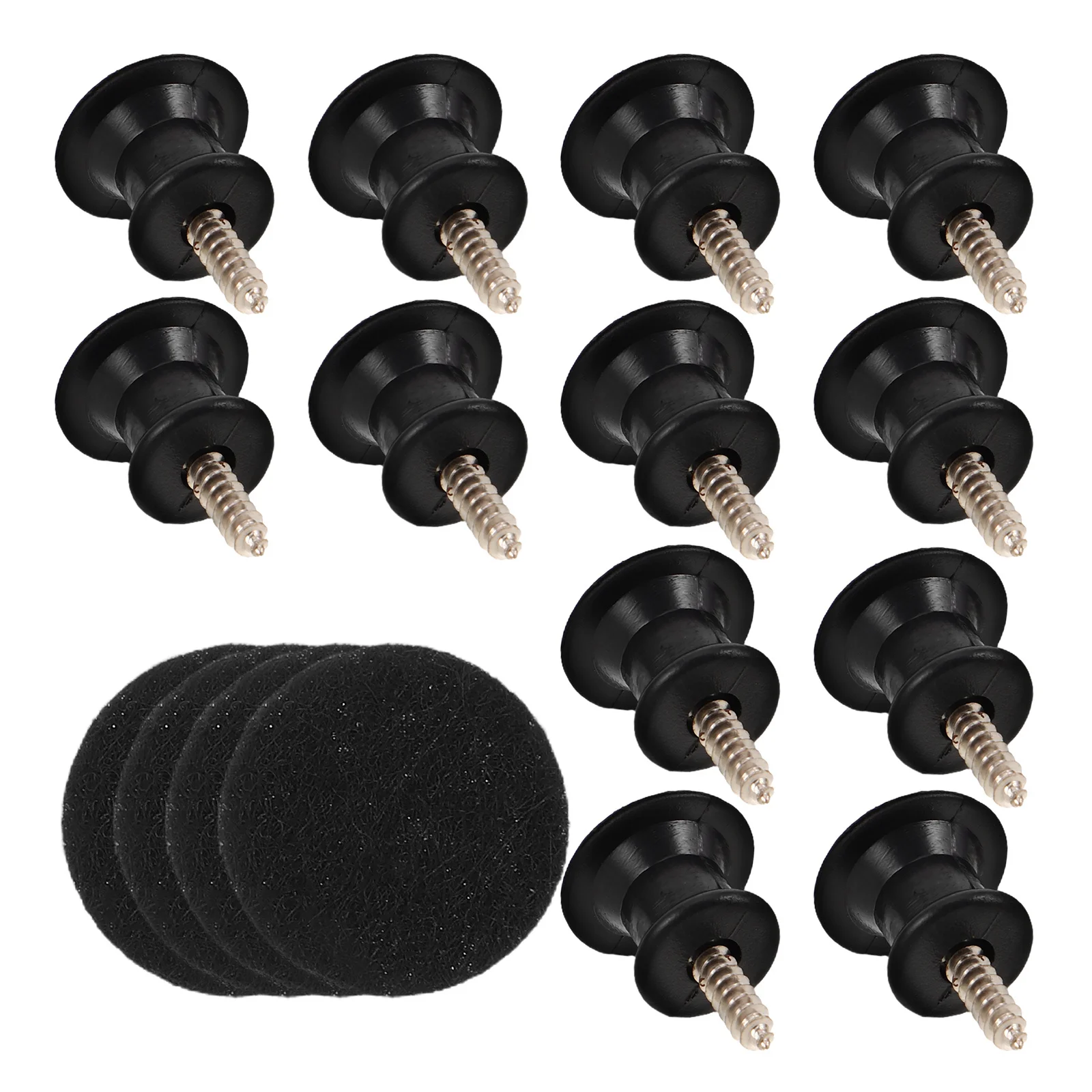 

100Pcs Guitar Parts Accessories Black Plastic Strap Buttons Mushroom Head Secure Non-Slip Acoustic Guitar Bass Banjo Ukulele End