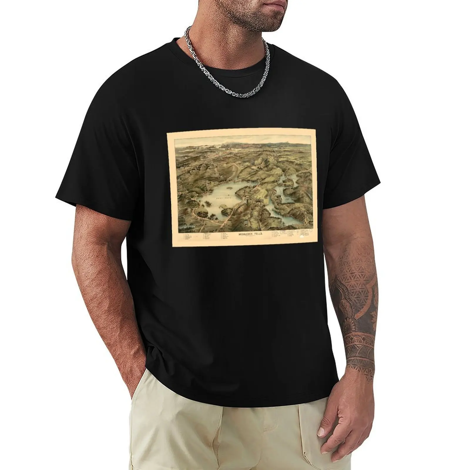 Aerial View of Middlesex Fells, Massachusetts (1903) T-Shirt Plus Size Summer Short Sleeve T-Shirt