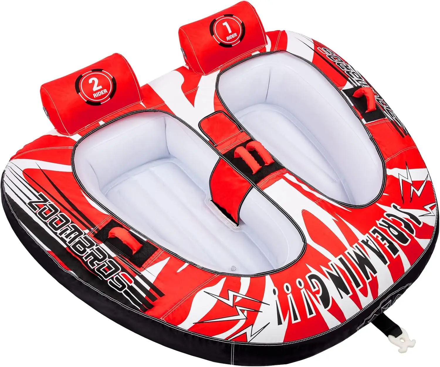 

Towable Tube for Boating 2 Person Secure Cockpit Seating for Kids Family Safety Heavy Duty Water Sport Towables Large Capacity