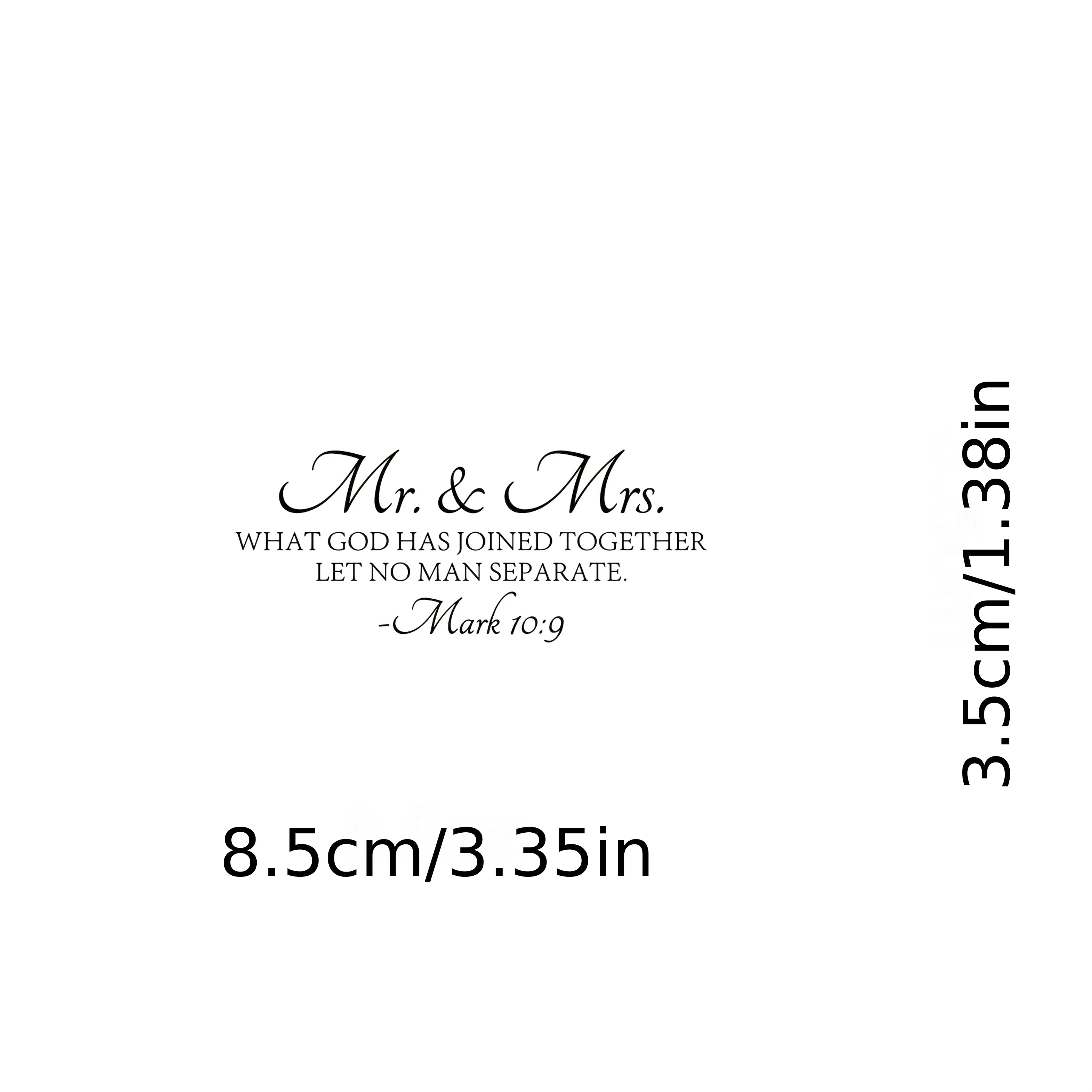 Mr And Mrs God Joined Together Bible Verse Sticker Vinyl Decal Car Rearview Mirror Christian Wedding Gift